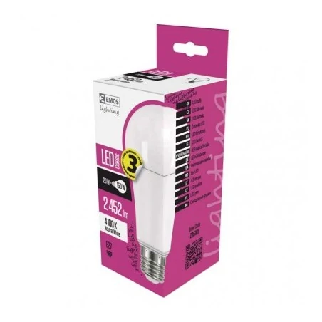 Gwint-trzonek-e27 - zq5181 mocna neutralna żarówka led a67 18,1w-150w e27 2452lm 3lata gw.emos 