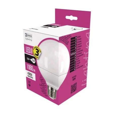 Gwint-trzonek-e27 - żarówka led globe kulka duża 11,1w-75w e27 1060lm 3lata gw. neutralna zq2151 emos 