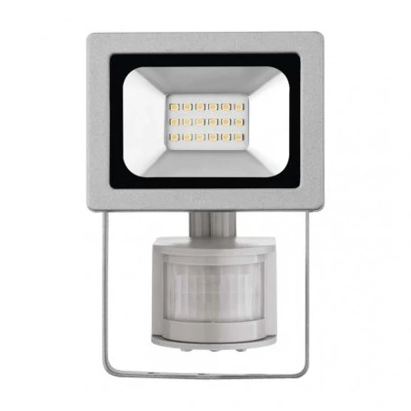 Naswietlacze-led-10w - szary naświetlacz led o mocy 10w z czujnikiem ruchu 4000k ip44 profi zs2710 emos 