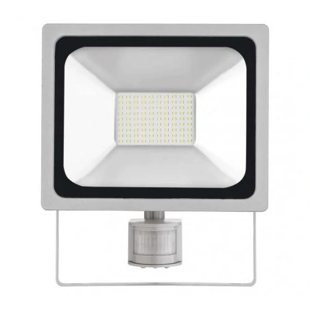 Naswietlacze-led-50w-i-wiecej - naświetlacz led w kolorze szarym 50w z czujnikiem ruchu 4000k profi zs2740 emos 