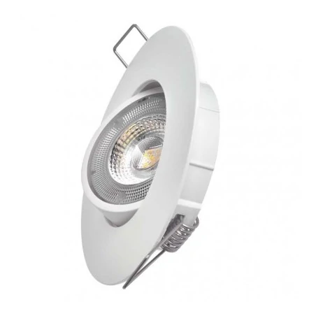 Oprawy-sufitowe-ruchome - białe oczko sufitowe ruchome led 5w-50w exclusive 4000k 450lm emos zd3122 