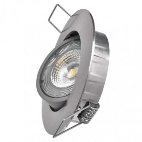 Oprawy-sufitowe-ruchome - oczko sufitowe ruchome led exclusive srebrne 5w ciepła biel 450lm emos zd3221 