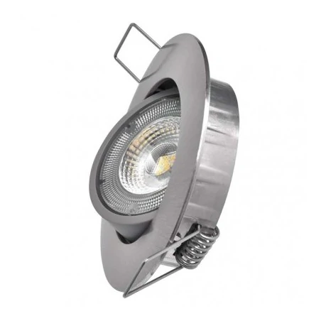 Oprawy-sufitowe-ruchome - oczko sufitowe ruchome led exclusive srebrne 5w ciepła biel 450lm emos zd3221 