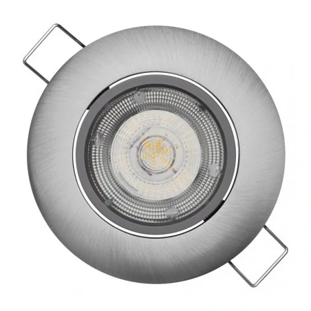 Oprawy-sufitowe-ruchome - oczko sufitowe ruchome led exclusive srebrne 5w ciepła biel 450lm emos zd3221 