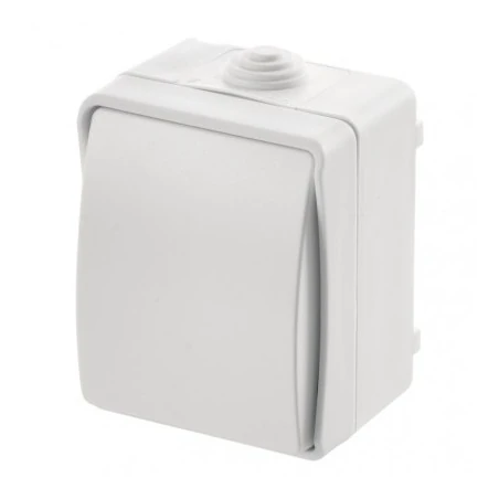 Wylaczniki-schodowe - biały włącznik schodowy natynkowy ip54 a1398.3 emos 