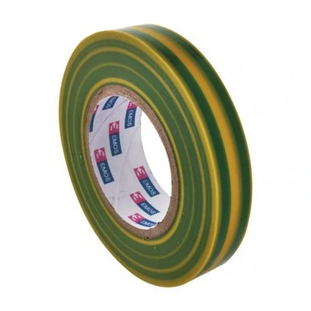 Tasmy-izolacyjne - taśma izolacyjna wysokotemperaturowa 10 sztuk pvc 15mm/10m żółto-zielona emos f61515 