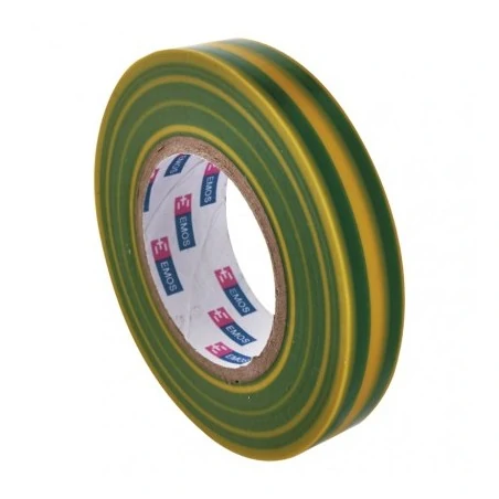 Tasmy-izolacyjne - taśma izolacyjna wysokotemperaturowa 10 sztuk pvc 15mm/10m żółto-zielona emos f61515 