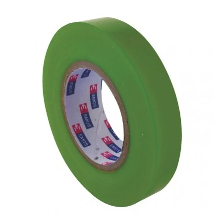 Tasmy-izolacyjne - taśma izolacyjna zielona komplet 10sztuk pvc 15mm/10m emos f61519 