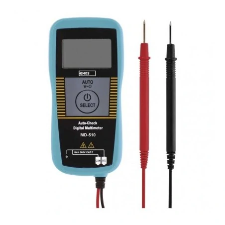 Mierniki - multimetr do pomiarów elektrycznych automatyczny i ręczny 6-600v md-510 m3252 emos 