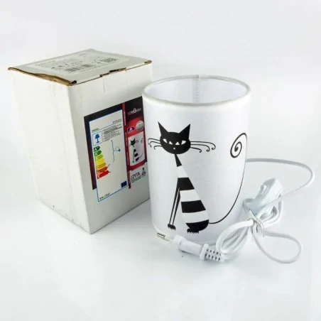 Lampki-biurkowe - lampka stołowa biała 25w e14 zyta e14 cat 03542 ideus 