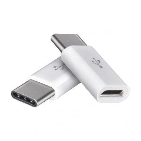 Kable-usb - przejściówka adapter micro usb b/f usb c/m 2szt. biały sm7023 emos 