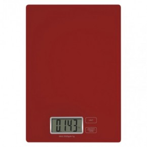 Wagi-kuchenne-i-lazienkowe - waga kuchenna na baterie płaska czerwona do 5 kg ev014r emos 