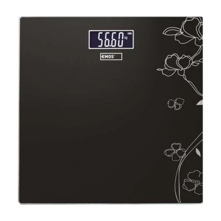 Wagi-kuchenne-i-lazienkowe - czarna waga łazienkowa z wzorkami płaska 180kg ev106 emos 