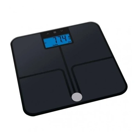 Wagi-kuchenne-i-lazienkowe - czarna waga łazienkowa z możliwością pomiaru bmi 180kg na baterie ev109 emos 