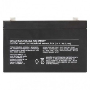 Akumulatory - ołowiowy akumulator agm 6v 7ah faston 4,7 b9659 1201000520 emos 