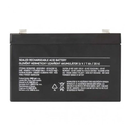 Akumulatory - ołowiowy akumulator agm 6v 7ah faston 4,7 b9659 1201000520 emos 