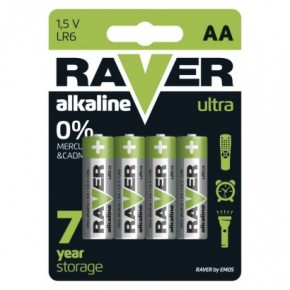 Baterie - bateria alkaliczna 4szt. raver ultra alkaline aa (lr6) blister b7921 emos