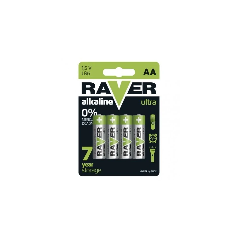 Baterie - bateria alkaliczna 4szt. raver ultra alkaline aa (lr6) blister b7921 emos firmy EMOS 