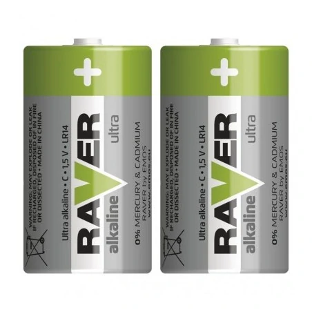 Baterie - bateria alkaliczna raver ultra alkaline c lr14 blister 2 sztuki emos b7931 
