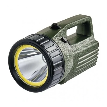 Latarki-led - zielona latarka ładowalna szperacz led 10w + cob 240 lm 4000mah emos p2308 