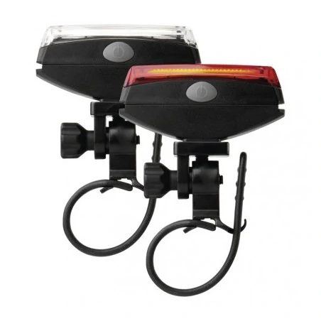 Latarki-led - p3922 lampa rowerowa led komplet przód + tył 22 lm 2× cr2033 emos 