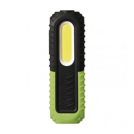 Latarki-warsztatowe - lampa warsztatowa latarka czarno-zielona led 5w cob +3w led 400lm 2000mah ładowalna emos p4531 