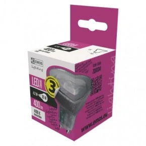 Gwint-trzonek-gu10 - zq8334 żarówka led mr16 4,2w-40w gu10 neutralna biel 333lm emos 