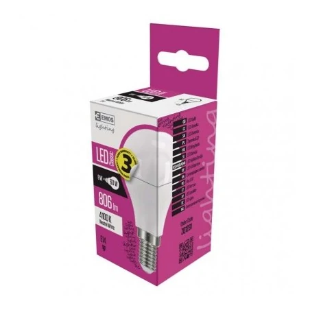 Gwint-trzonek-e14 - żarówka led kulka e14 7,3w-60w neutralna biała 4000k zq1231 emos 