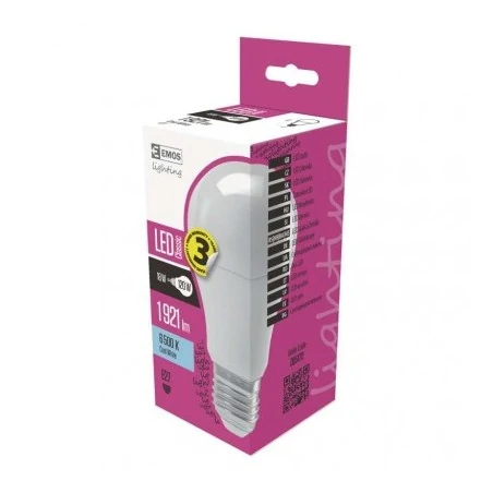 Gwint-trzonek-e27 - zq5172 żarówka ledowa a67 17,6w-120w e27 zimna 6500k 1900lm 3 lata emos 