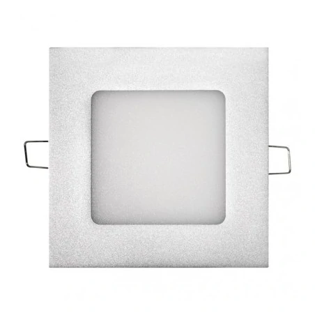 Oprawy-sufitowe - srebrna oprawa sufitowa/ścienna wpuszczana led 6w ip20 neutralna biel zd2222 emos 