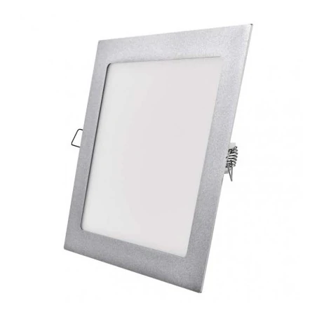 Oprawy-sufitowe - srebrny panel led wpuszczany kwadratowy 18w ip20 4000k zd2142 emos 