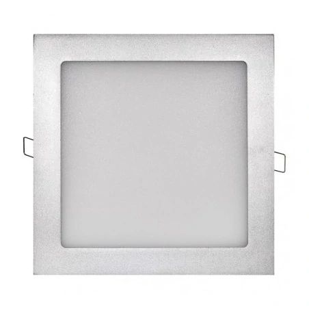 Oprawy-sufitowe - srebrny panel led wpuszczany kwadratowy 18w ip20 4000k zd2142 emos 