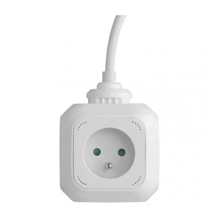Przedluzacze-elektryczne - przedłużacz kostka na 4 gniazda plus 2 usb biały 1,9m p04119u emos 