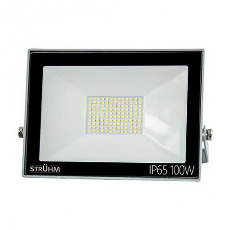 Naswietlacze-led - naświetlacz ledowy o mocy 100w 8000lm ip65 4500k neutralny 120° szary struhm 03236 kroma led 