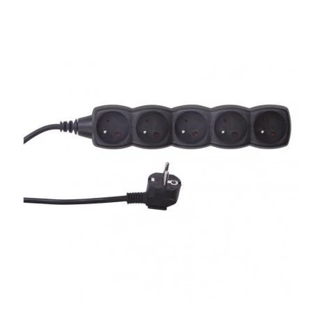 Przedluzacze-elektryczne - przedłużacz na 5 gniazd 3 metrowy czarny pc0513 emos 