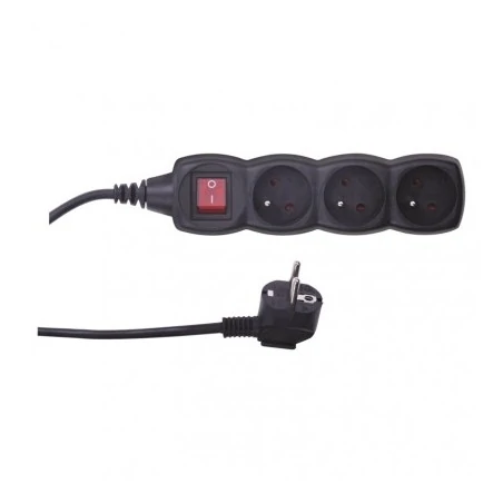 Przedluzacze-elektryczne - przedłużacz z wyłącznikiem 3 gniazda 3m czarny pc1313 emos - 1902330300 