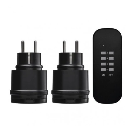 Urzadzenia-zdalnie-sterowane - gniazda zdalnie sterowane z klapką ip44 z pilotem p0067 emos 