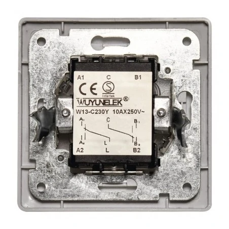 Wylaczniki-schodowe - biały włącznik schodowy podwójny błyszczący a6100.3 emos 