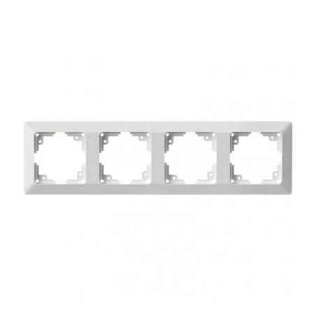 Ramki-poczworne - ramka poczwórna w kolorze białym błyszcząca a6004.2 emos 