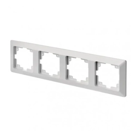 Ramki-poczworne - ramka poczwórna w kolorze białym błyszcząca a6004.2 emos 