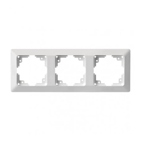 Ramki-potrojne - ramka potrójna biała błyszcząca a6004.1 emos 