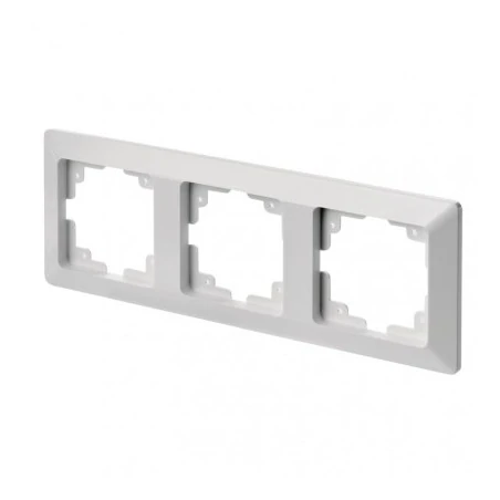 Ramki-potrojne - ramka potrójna biała błyszcząca a6004.1 emos 