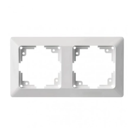 Ramki-podwojne - biała ramka podwójna błyszcząca a6004.0 emos 