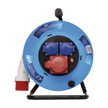 Przedluzacze-bebnowe - przedłużacz siłowy gumowy na bębnie 25m 3 gniazda p193250 emos 