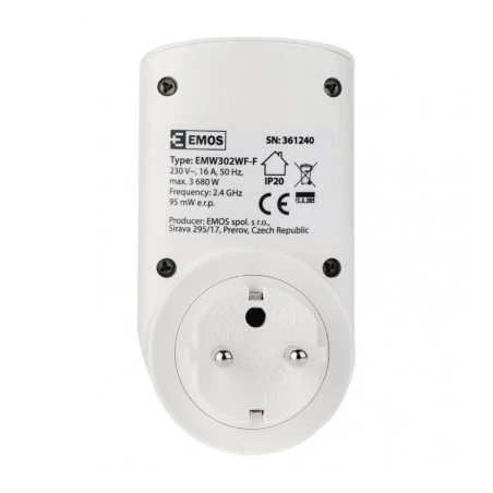 Programatory-czasowe - programator czasowy gniazdko sterowane telefonem wifi p5550 emos 