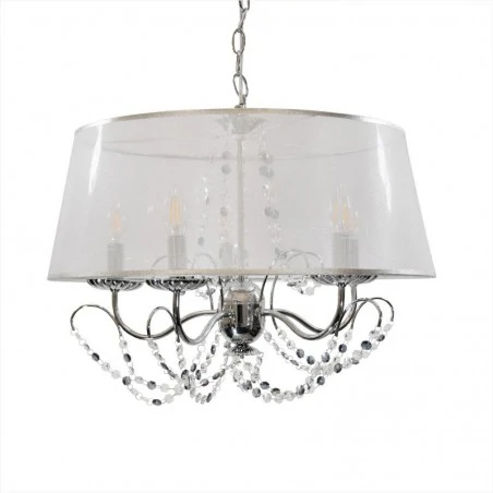 Lampy-sufitowe - efektowna lampa wisząca z kryształkami 5xe14 abbazia 310484 polux 