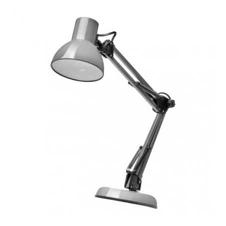 Lampki-biurkowe - lampa biurkowa e27 lucas 48 cm ciemno szara pixar z7609g emos 