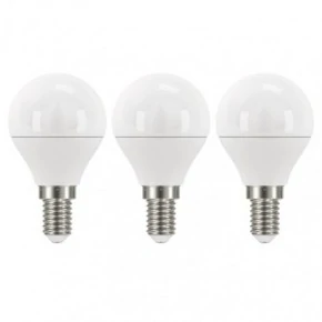Gwint-trzonek-e14 - komplet 3 żarówek led mini globe 5w-40w e14 ciepła 470lm 3 lata emos zq1220.3 
