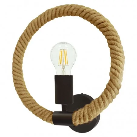 Kinkiety-do-salonu - kinkiet pojedynczy il mio rope arthur e27 311450 polux 