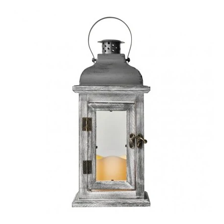 Strona-glowna - lampion z drewna ze świeczką led styl vintage szary zy2344 emos 